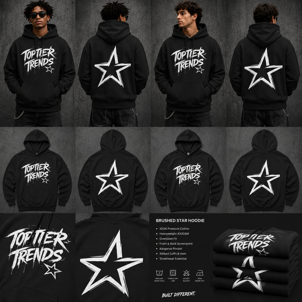 Top Tier Trends Original Black Hoodie